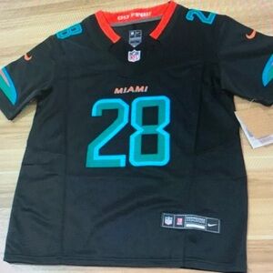 😃De'Von Achane Stitched Jersey Pitch Blue Vapor🥳